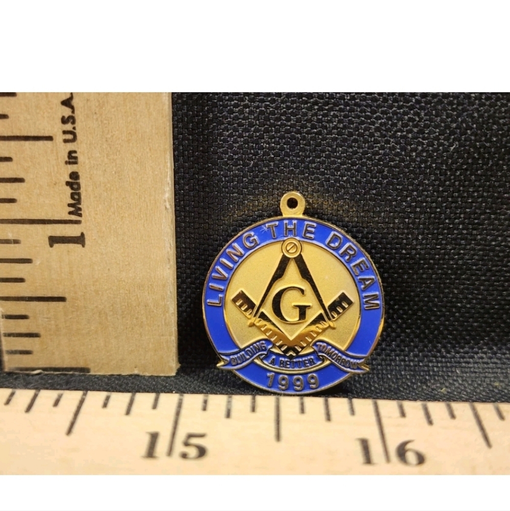 Vintage Masonic Mason Keychain Return Tag Charleston Wv